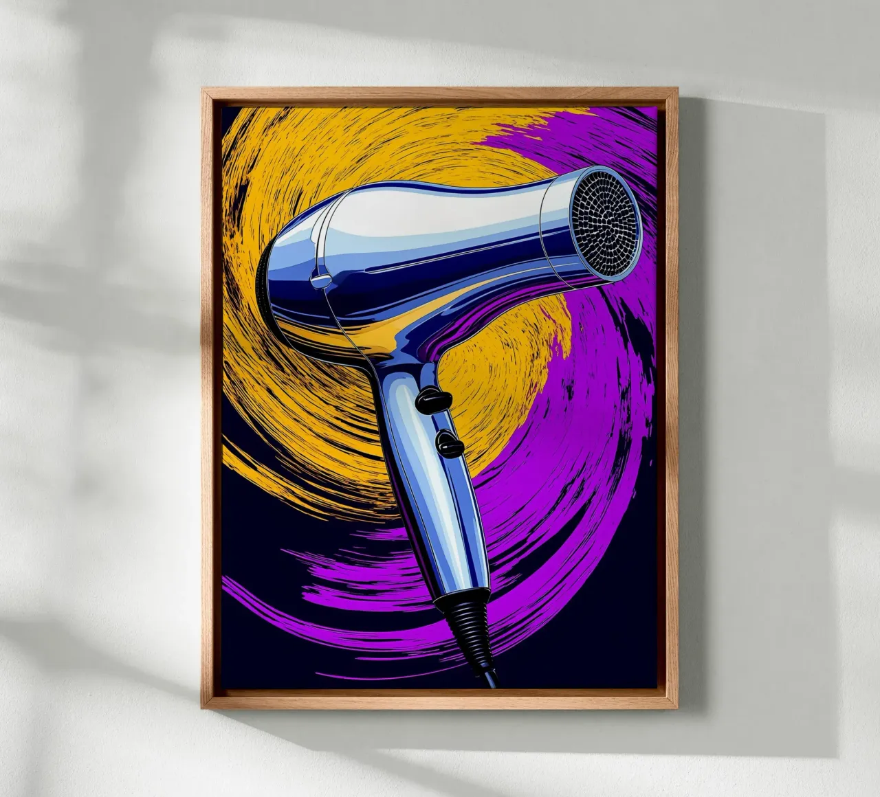 Asciugacapelli - Pop Art tela con Cornice a cassetta da ColorCrash Gallery