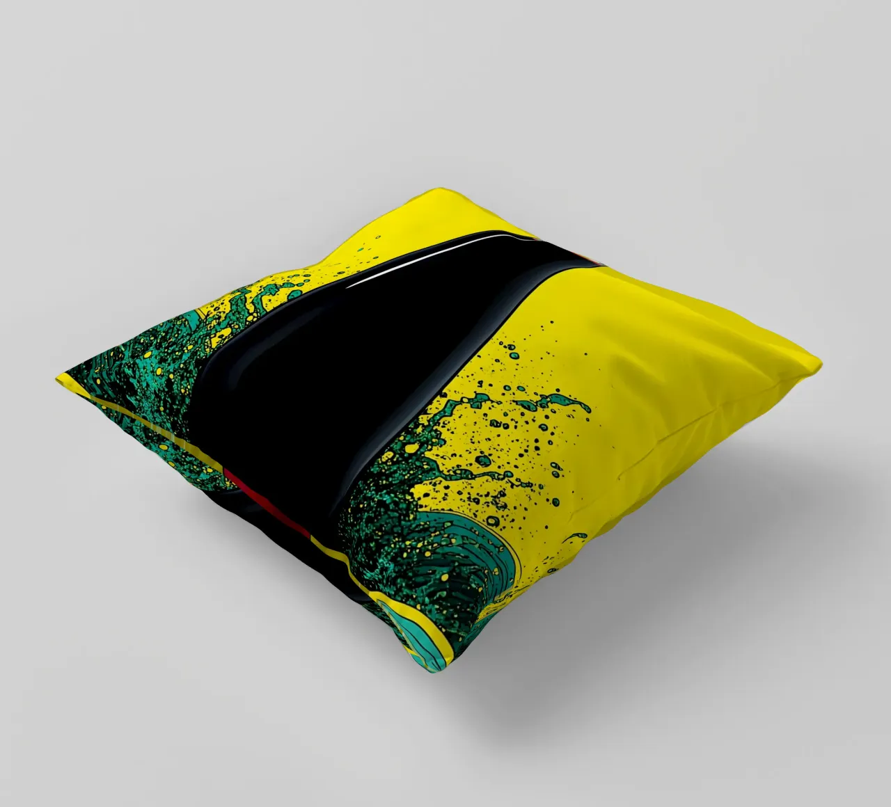 Bottiglia di soia - Pop Art cuscino da ColorCrash Gallery