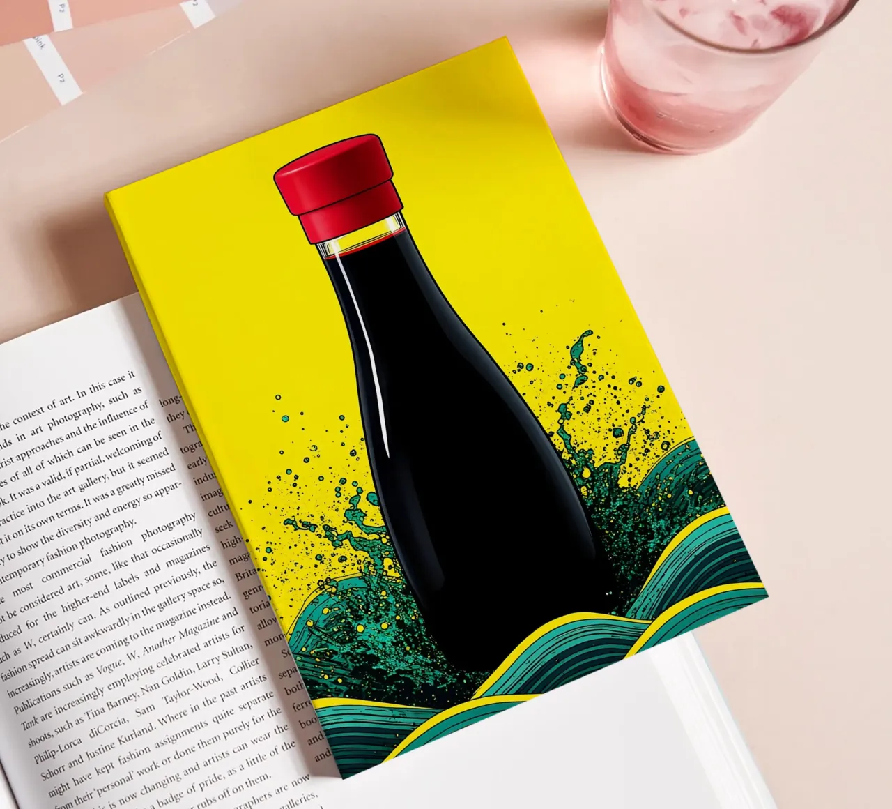 Soy Souce Bottle - Pop Art notebook by ColorCrash Gallery