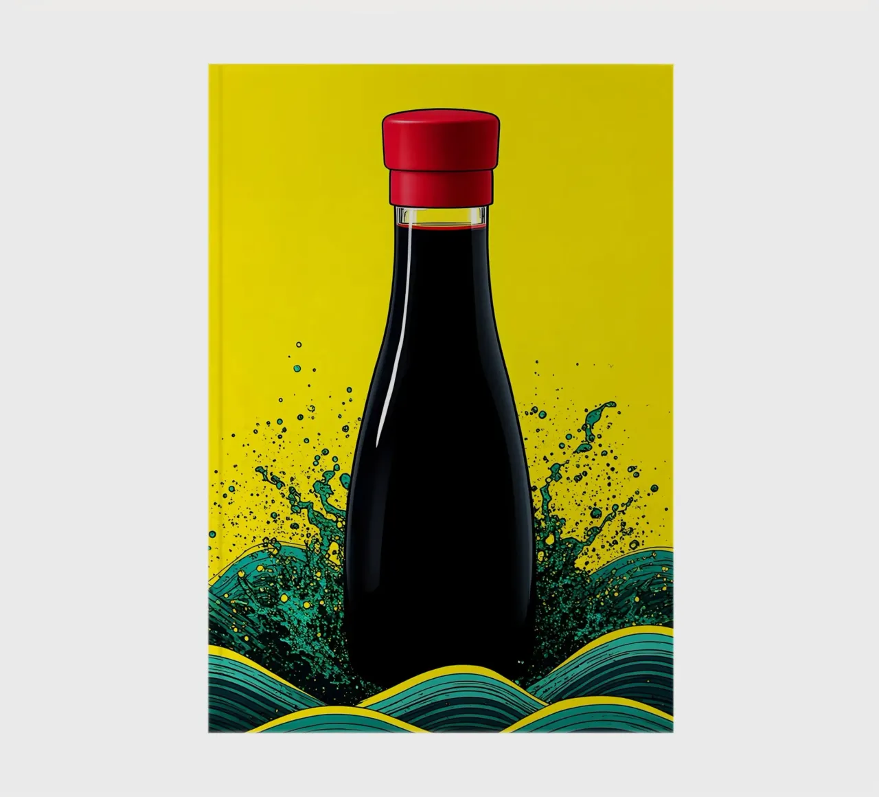 Soy Souce Bottle - Pop Art notebook by ColorCrash Gallery
