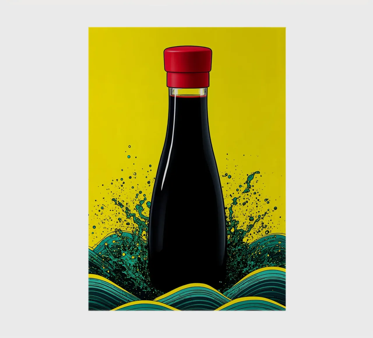 Soy Souce Bottle - Pop Art notebook by ColorCrash Gallery