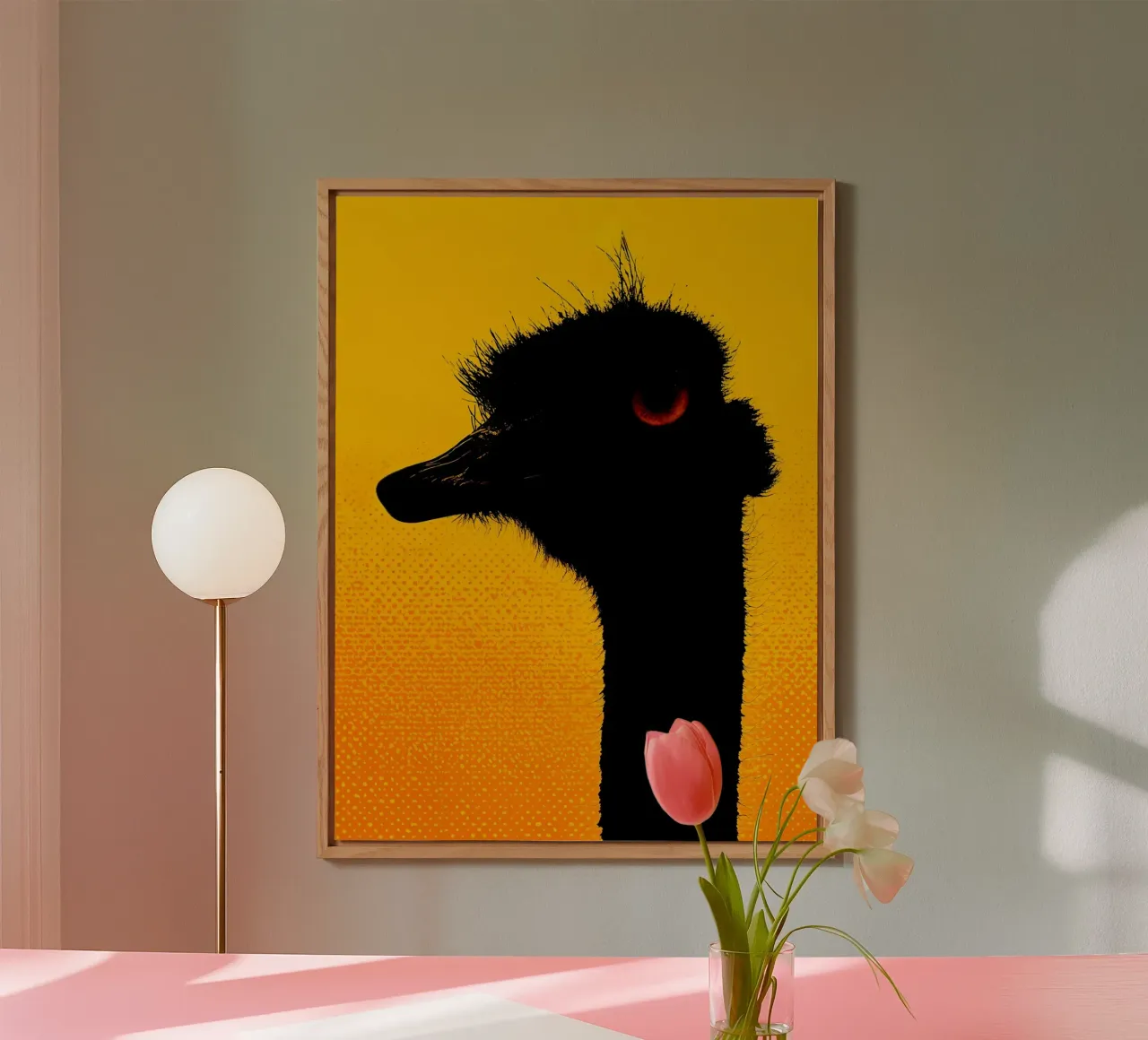 Struzzo - Pop Art alluminio dibond da ColorCrash Gallery
