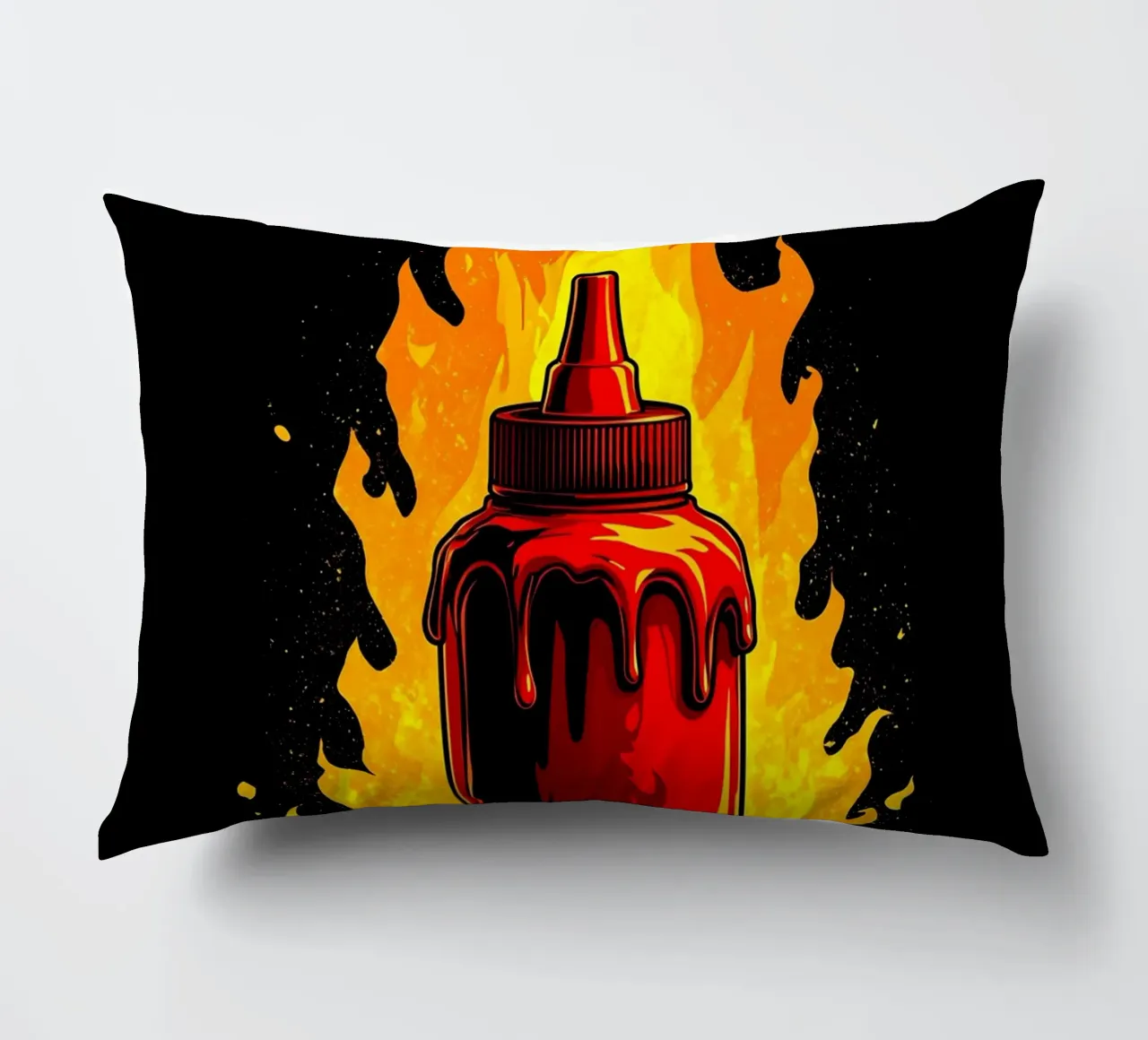 Hot Souce On Fire - Pop Art cuscino da ColorCrash Gallery