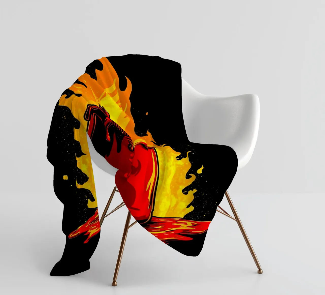 Hot Souce On Fire - Pop Art coperta in pile da ColorCrash Gallery