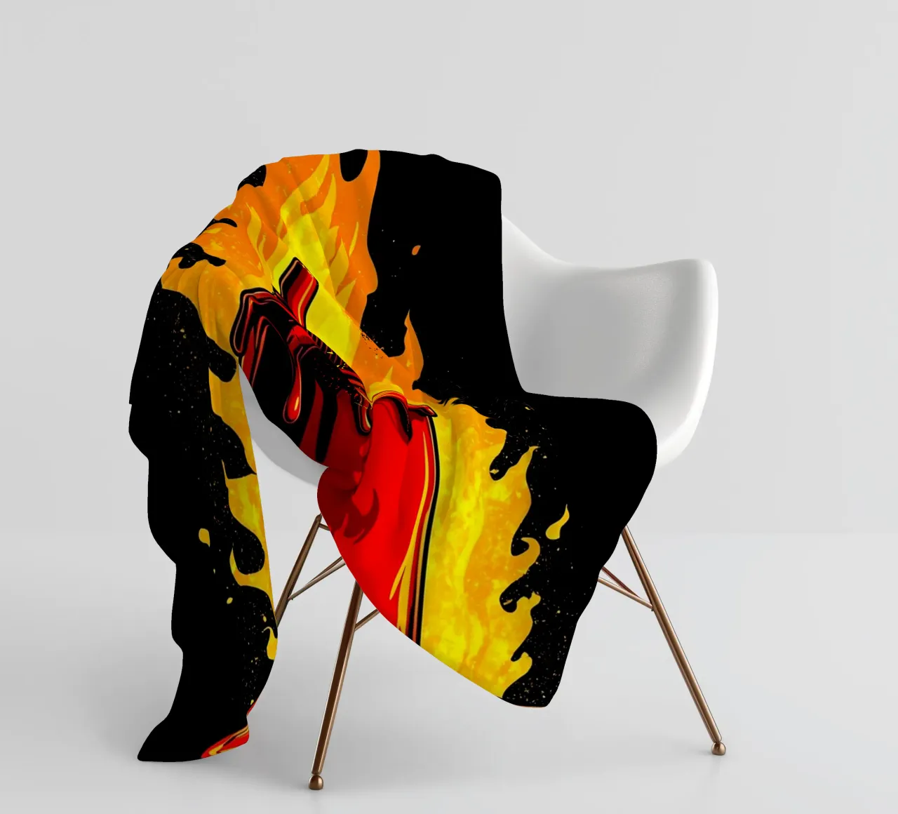 Hot Souce On Fire - Pop Art coperta in pile da ColorCrash Gallery