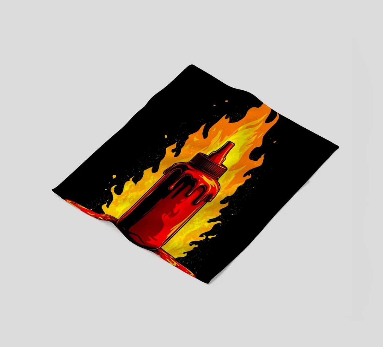 Hot Souce On Fire - Pop Art coperta in pile da ColorCrash Gallery