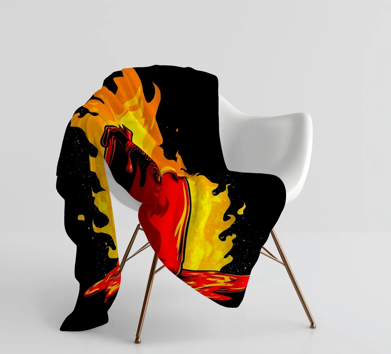Hot Souce On Fire - Pop Art coperta in pile da ColorCrash Gallery