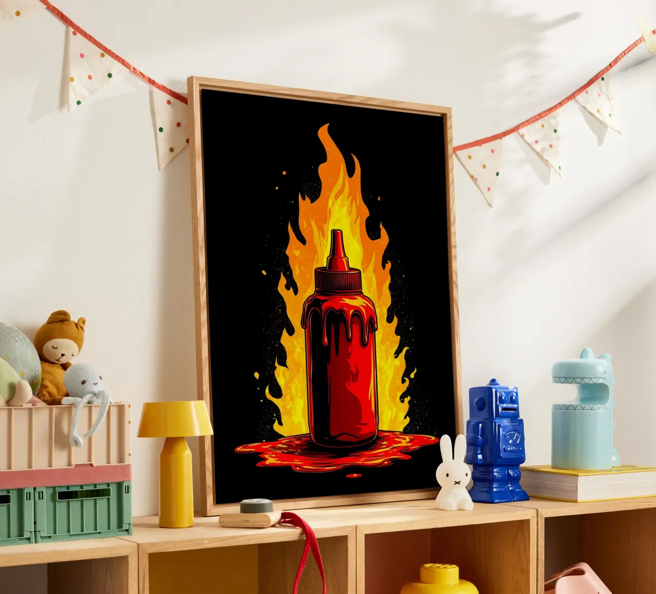 Hot Souce On Fire - Pop Art plexiglass da ColorCrash Gallery