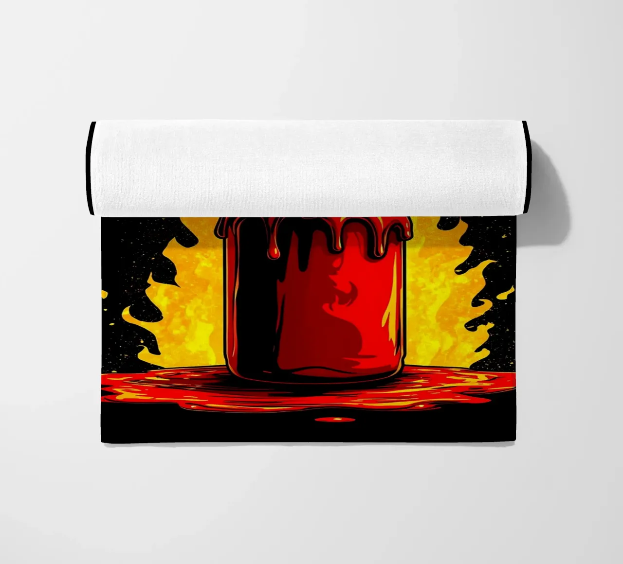Hot Souce On Fire - Pop Art telo mare da ColorCrash Gallery