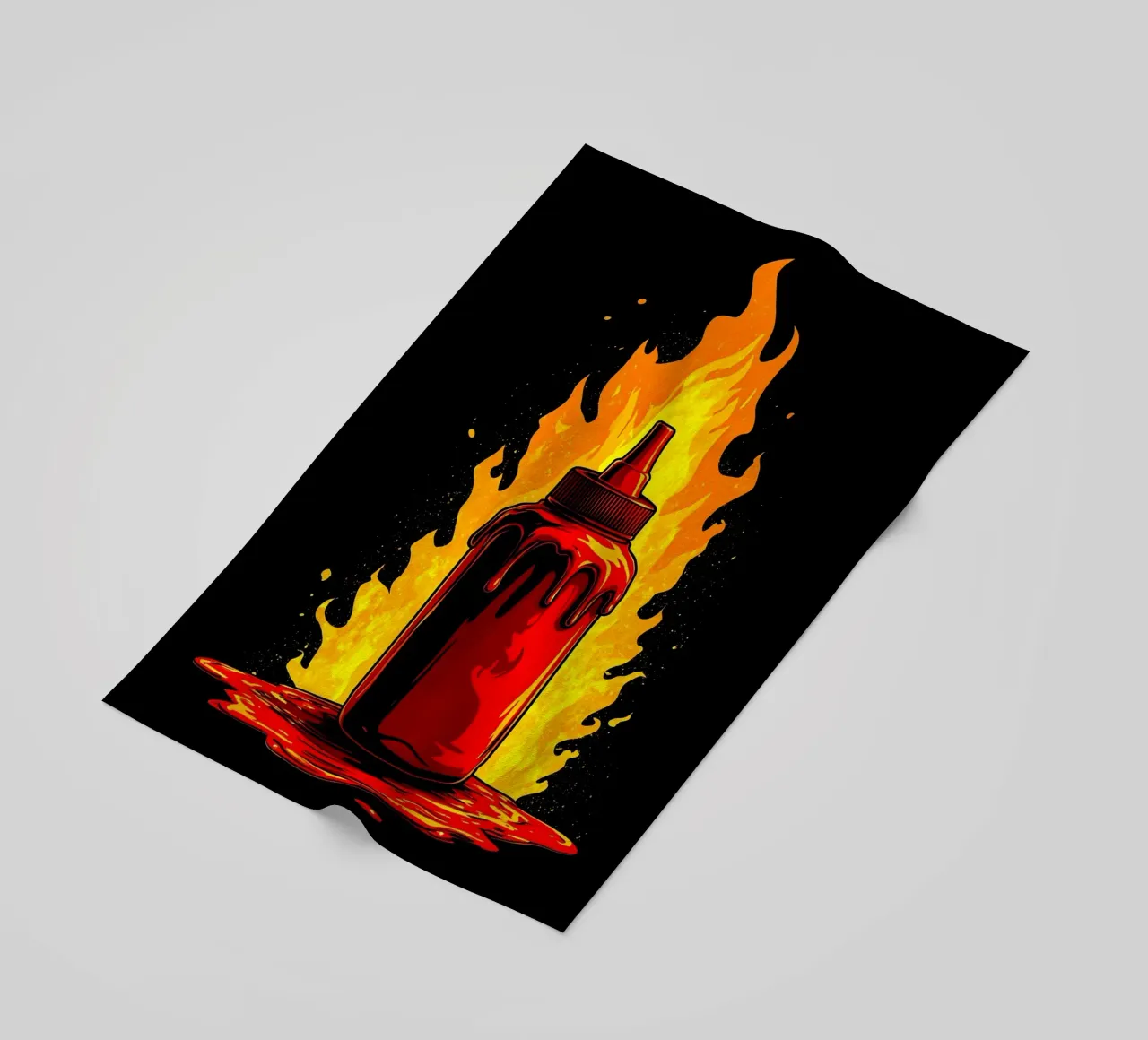 Hot Souce On Fire - Pop Art telo mare da ColorCrash Gallery