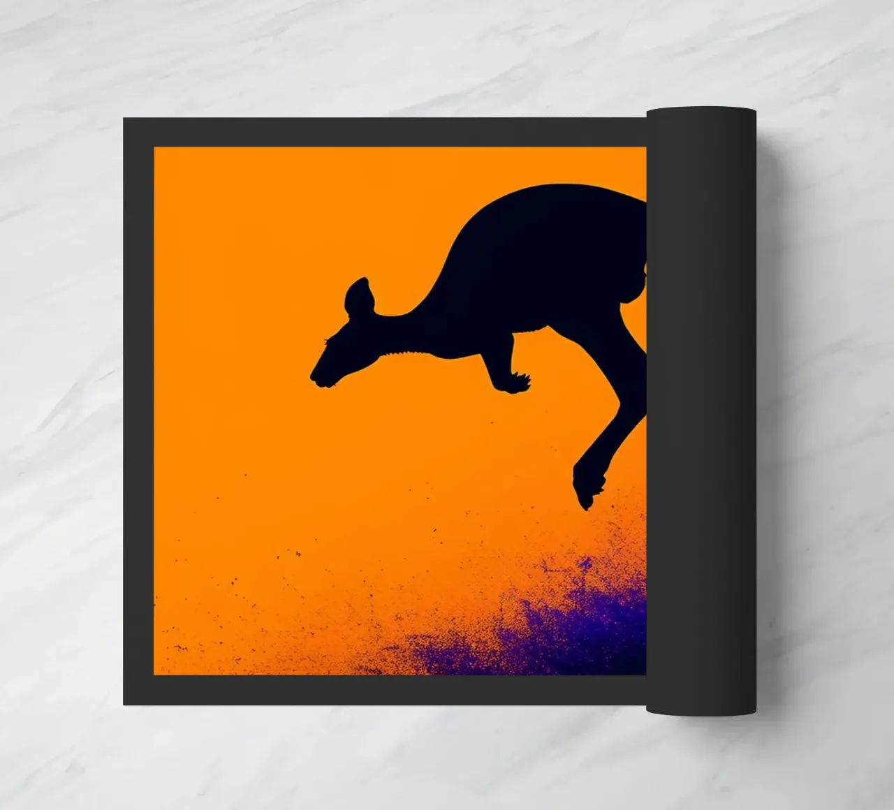 Kangaroo - Pop Art doormat by ColorCrash Gallery