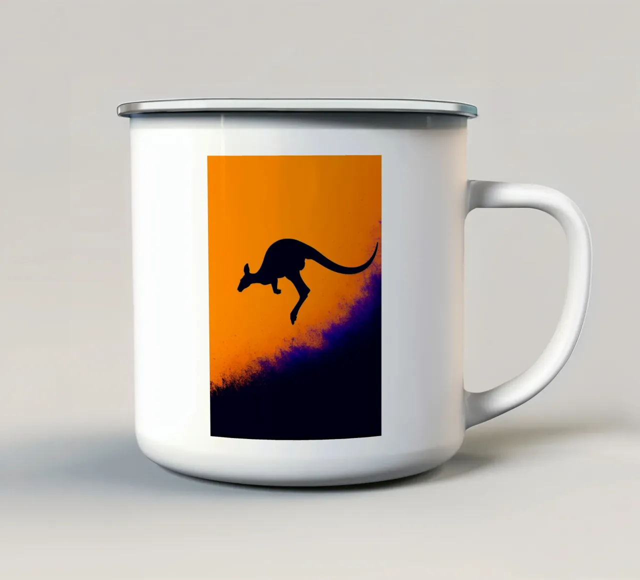 Canguro - Pop Art tazza in smalto da ColorCrash Gallery