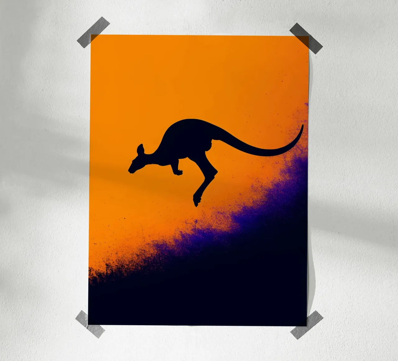 Känguru - Pop-Art Poster von ColorCrash Gallery