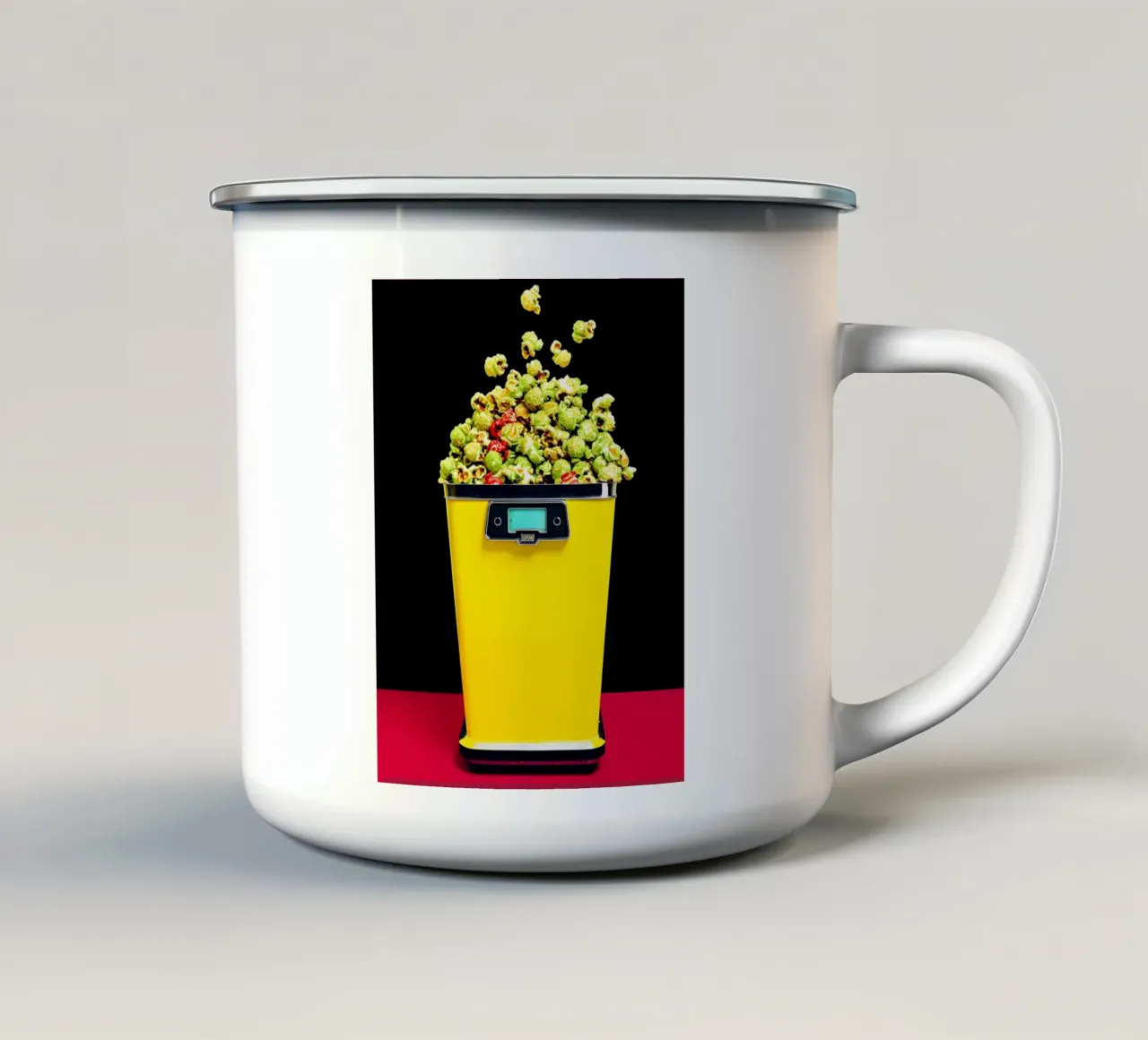 Macchina per popcorn - Pop Art tazza in smalto da ColorCrash Gallery