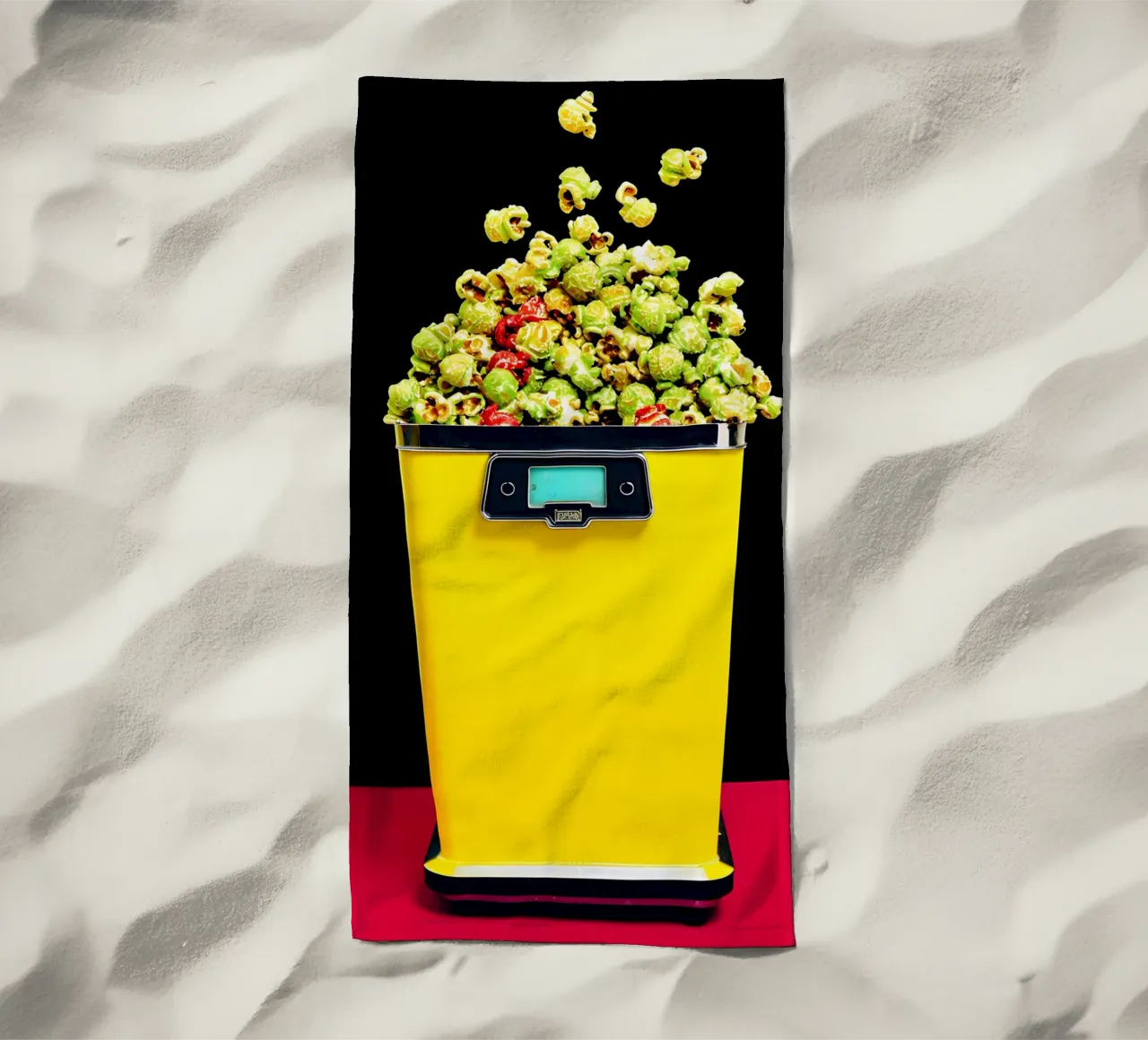 Macchina per popcorn - Pop Art telo mare da ColorCrash Gallery