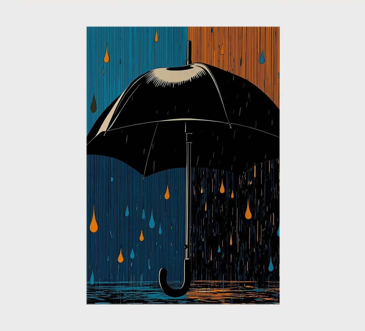 Umbrella - Pop Art notebook by ColorCrash Gallery