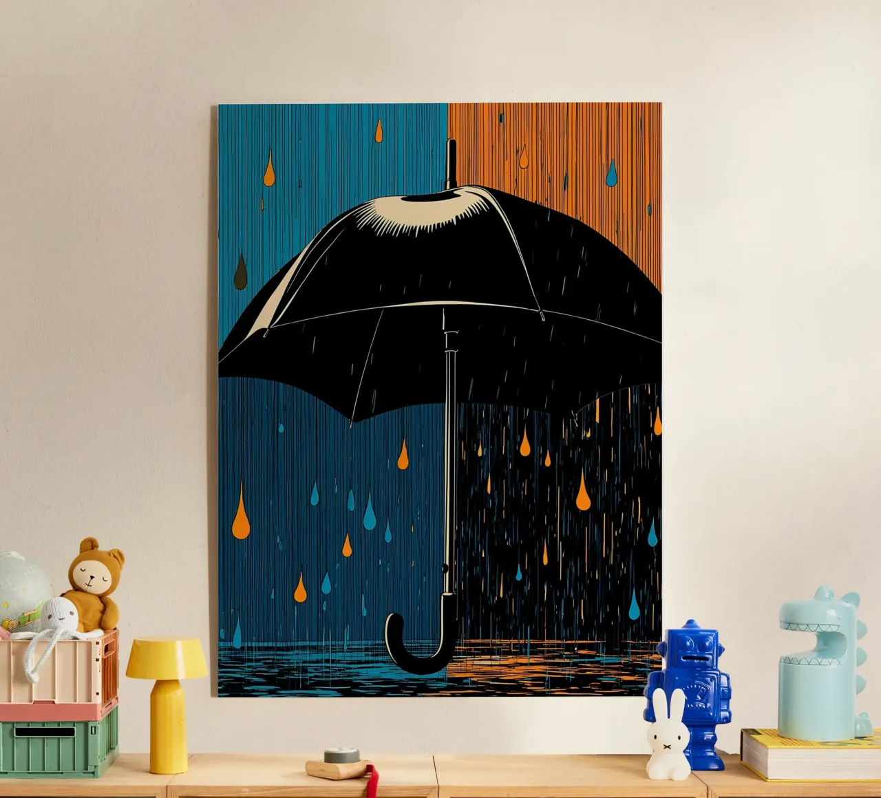 Umbrella - Pop Art acrylic glass by ColorCrash Gallery
