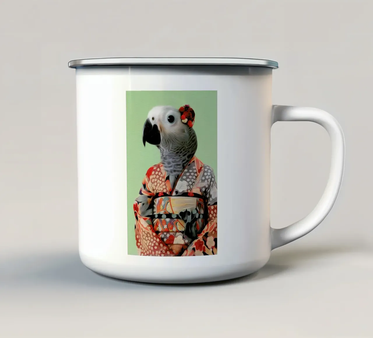 Miss Parrow tazza in smalto da Tein Lucasson