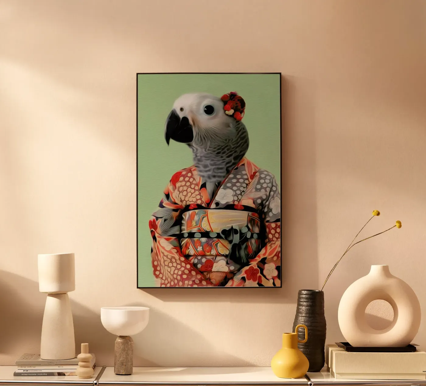 Miss Parrow acryl van Tein Lucasson