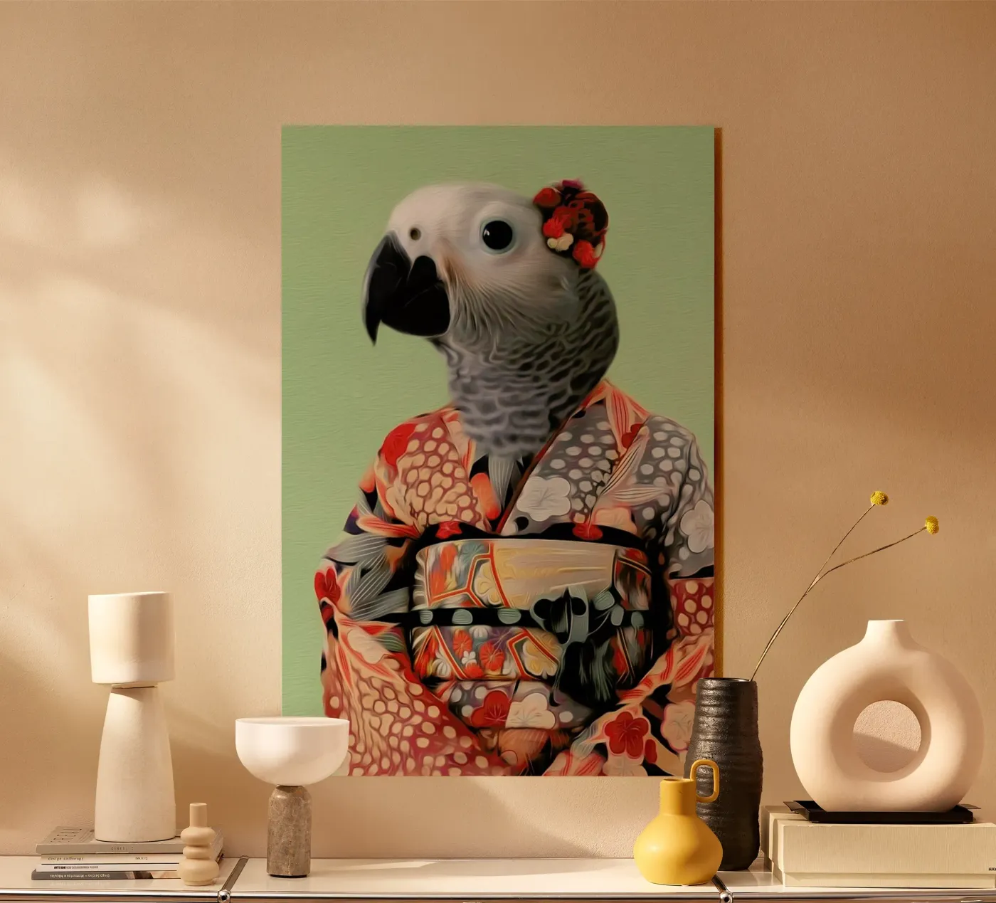 Miss Parrow acryl van Tein Lucasson