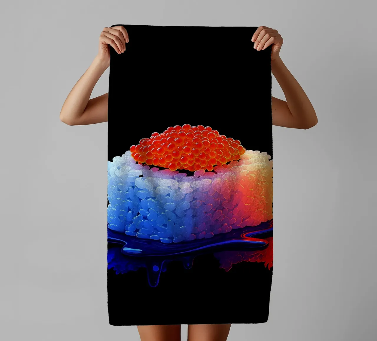 Sushi - Pop Art asciugamano da bagno da ColorCrash Gallery