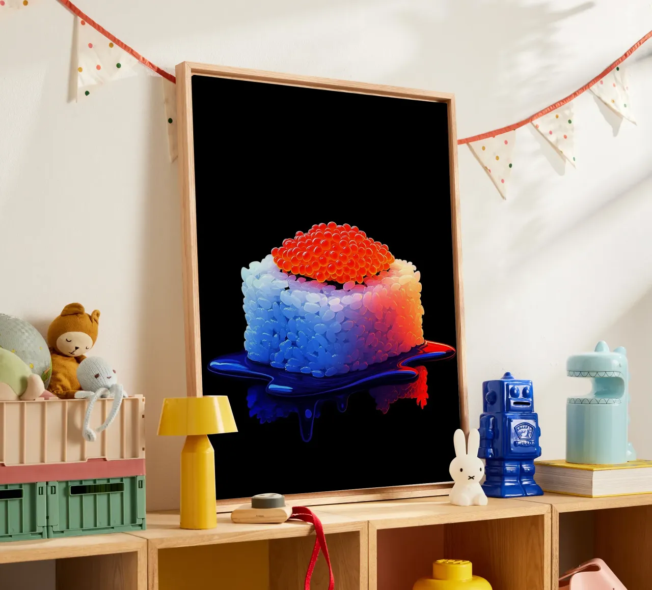 Sushi - Pop-Art Leinwand von ColorCrash Gallery