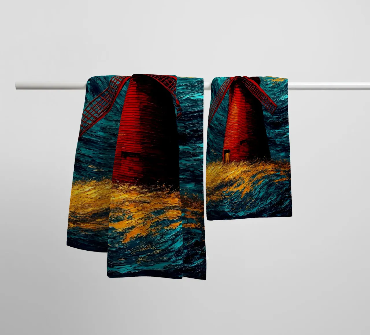 Mulino a vento - Pop Art asciugamano da bagno da ColorCrash Gallery