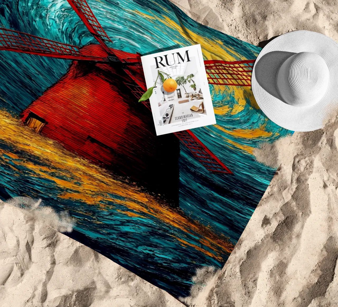 Mulino a vento - Pop Art telo mare da ColorCrash Gallery