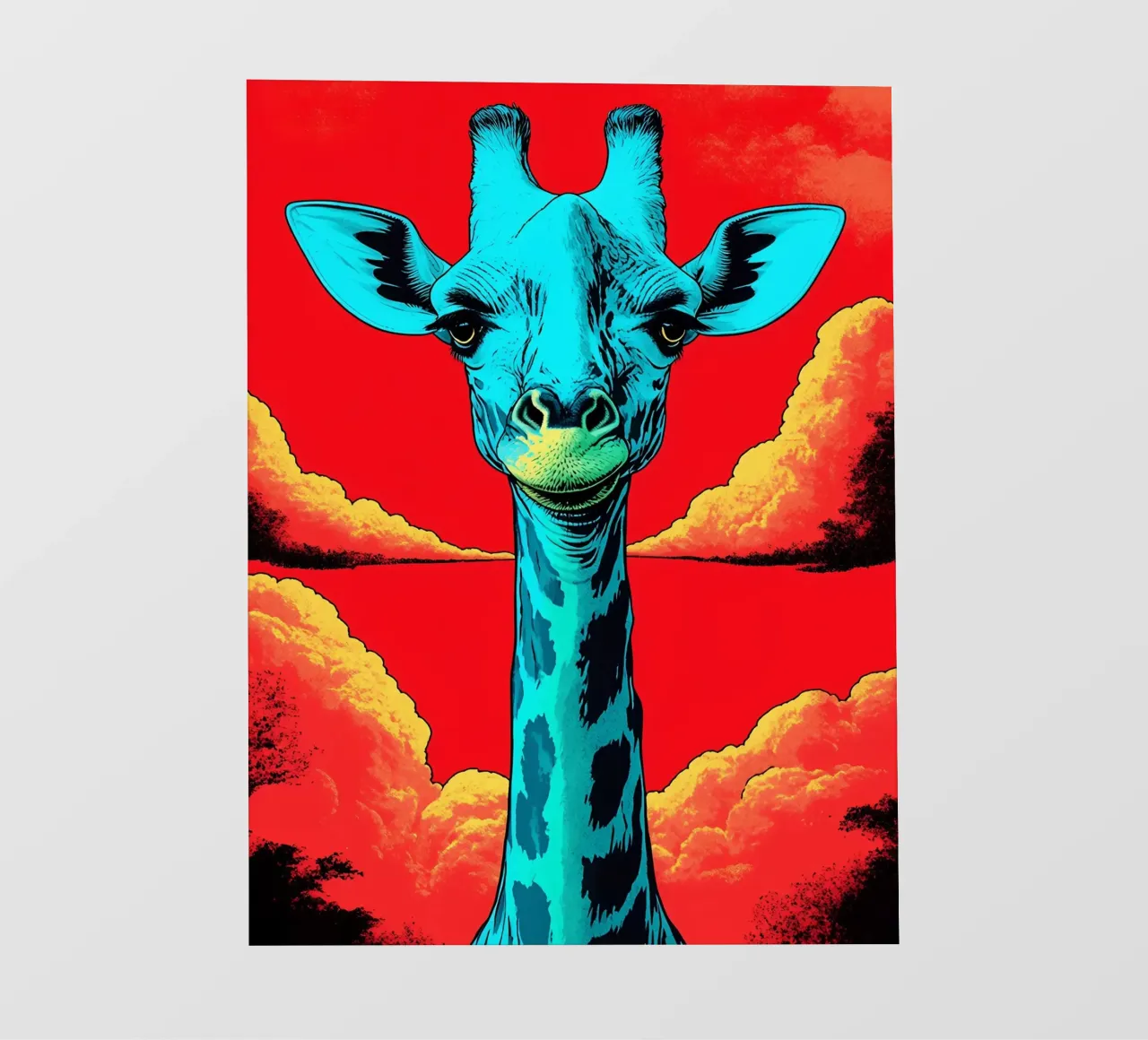 Giraffa - Pop Art pellicola backlit da ColorCrash Gallery