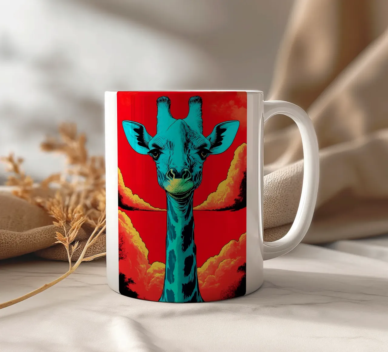 Giraffa - Pop Art tazza in ceramica da ColorCrash Gallery