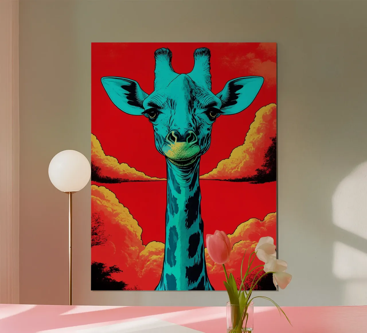 Giraffa - Pop Art poster da ColorCrash Gallery