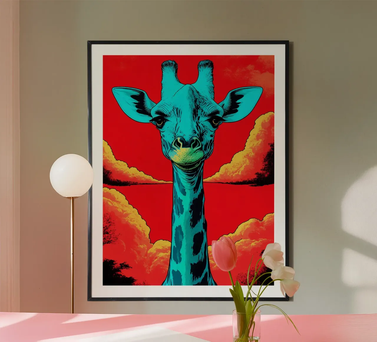 Giraffa - Pop Art poster da ColorCrash Gallery