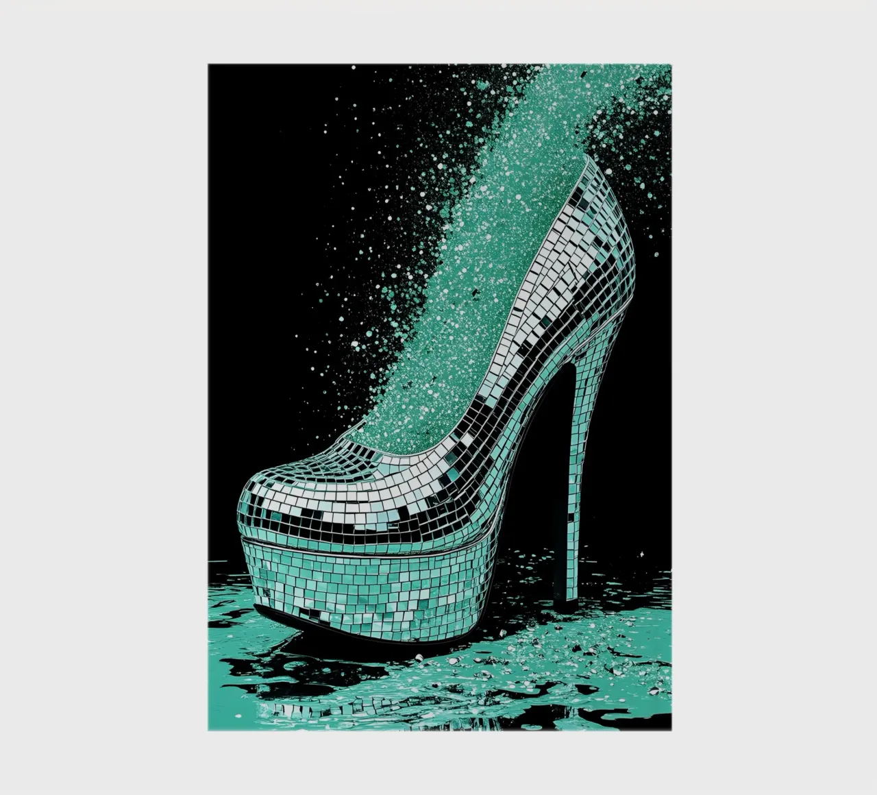 Disco Heel Shattering - Pop Art diario da ColorCrash Gallery