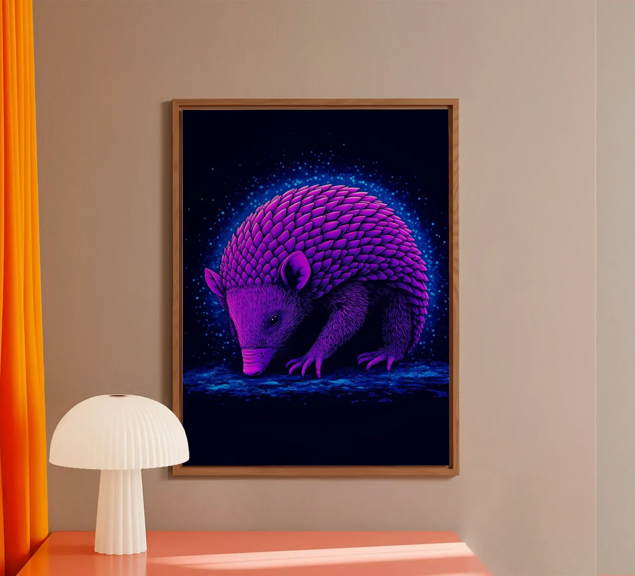 Pangolino - Pop Art alluminio dibond da ColorCrash Gallery