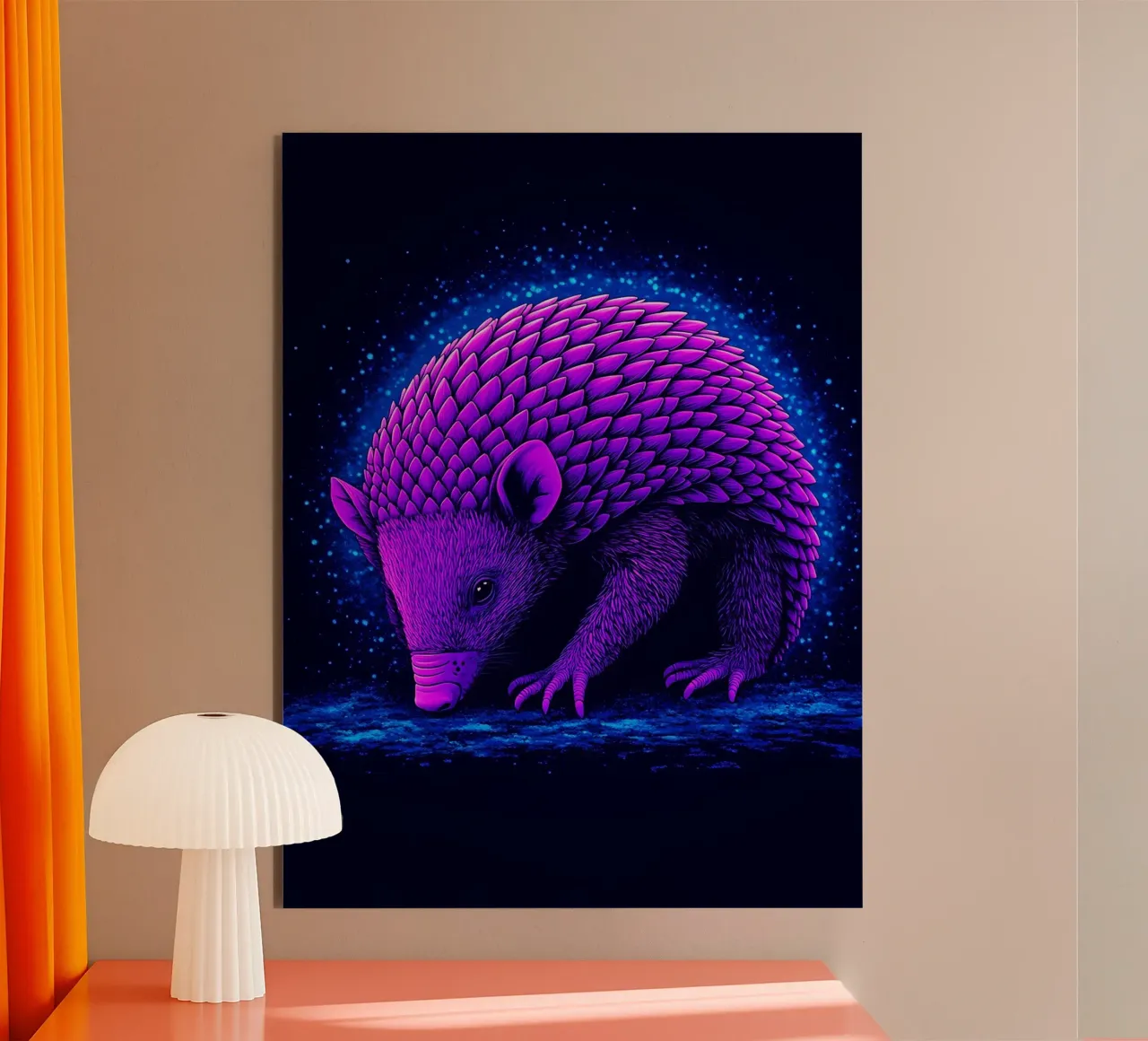 Pangolino - Pop Art alluminio dibond da ColorCrash Gallery