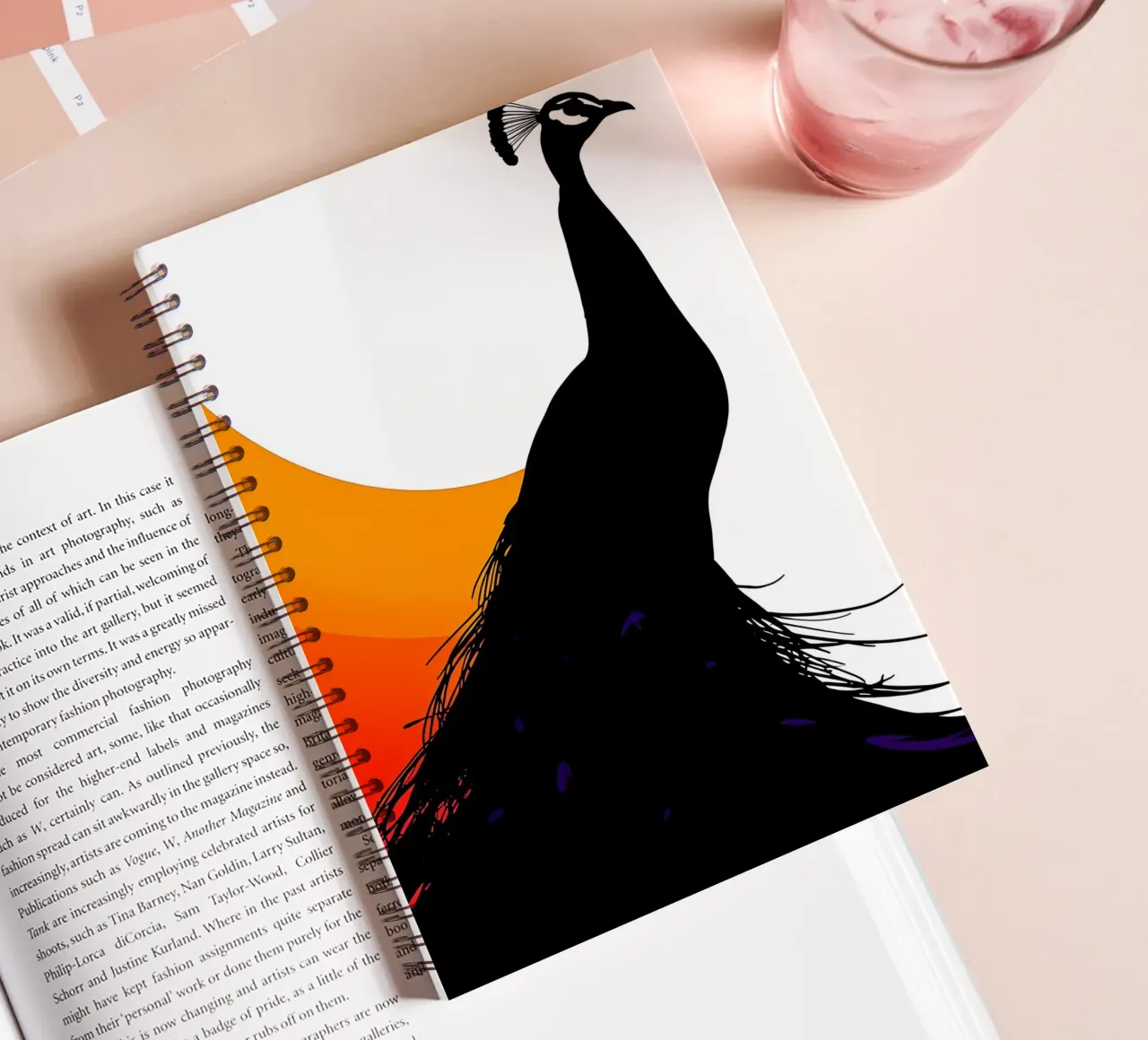 Pfau - Pop Art Ringbuch von ColorCrash Gallery