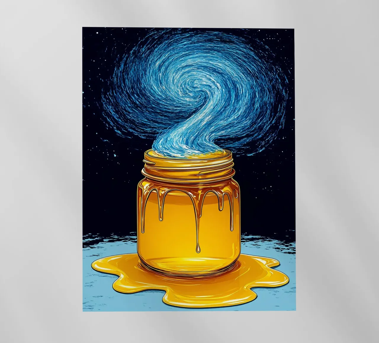 Vaso di miele - Pop Art pellicola backlit da ColorCrash Gallery