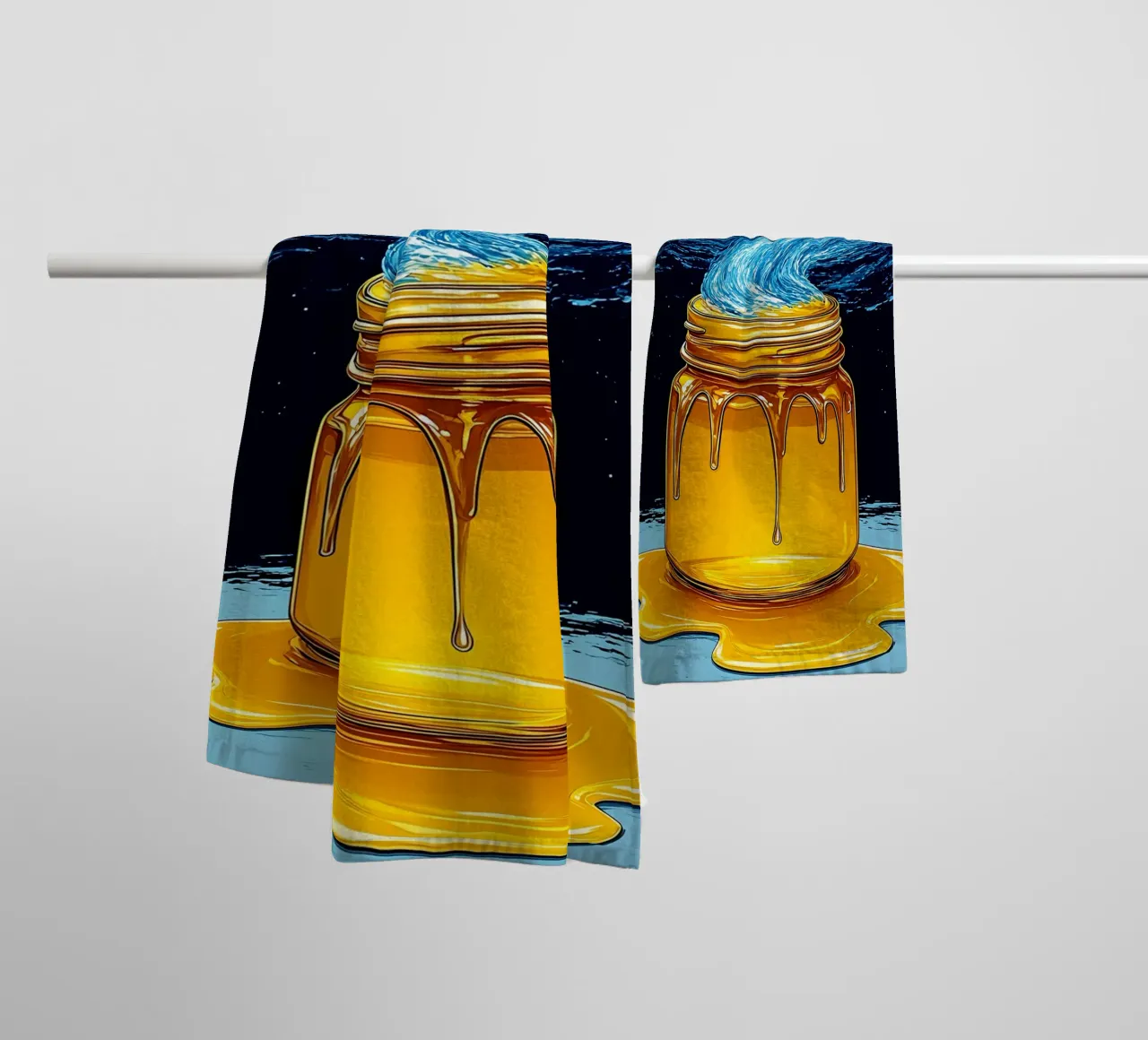 Honey Jar - Pop Art towel by ColorCrash Gallery