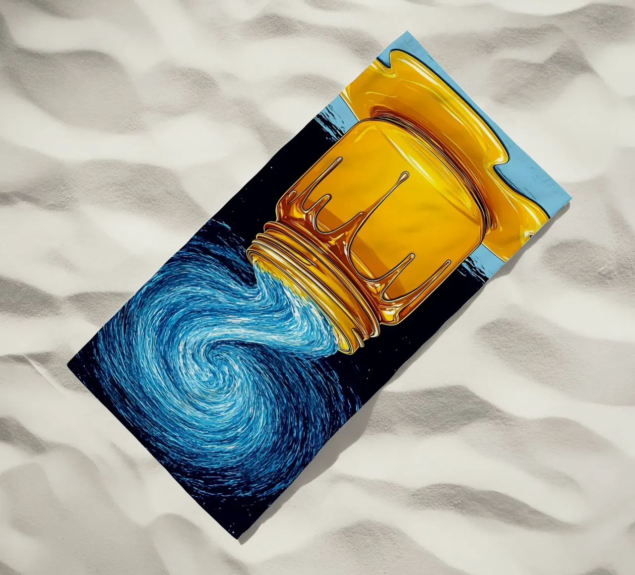 Vaso di miele - Pop Art telo mare da ColorCrash Gallery