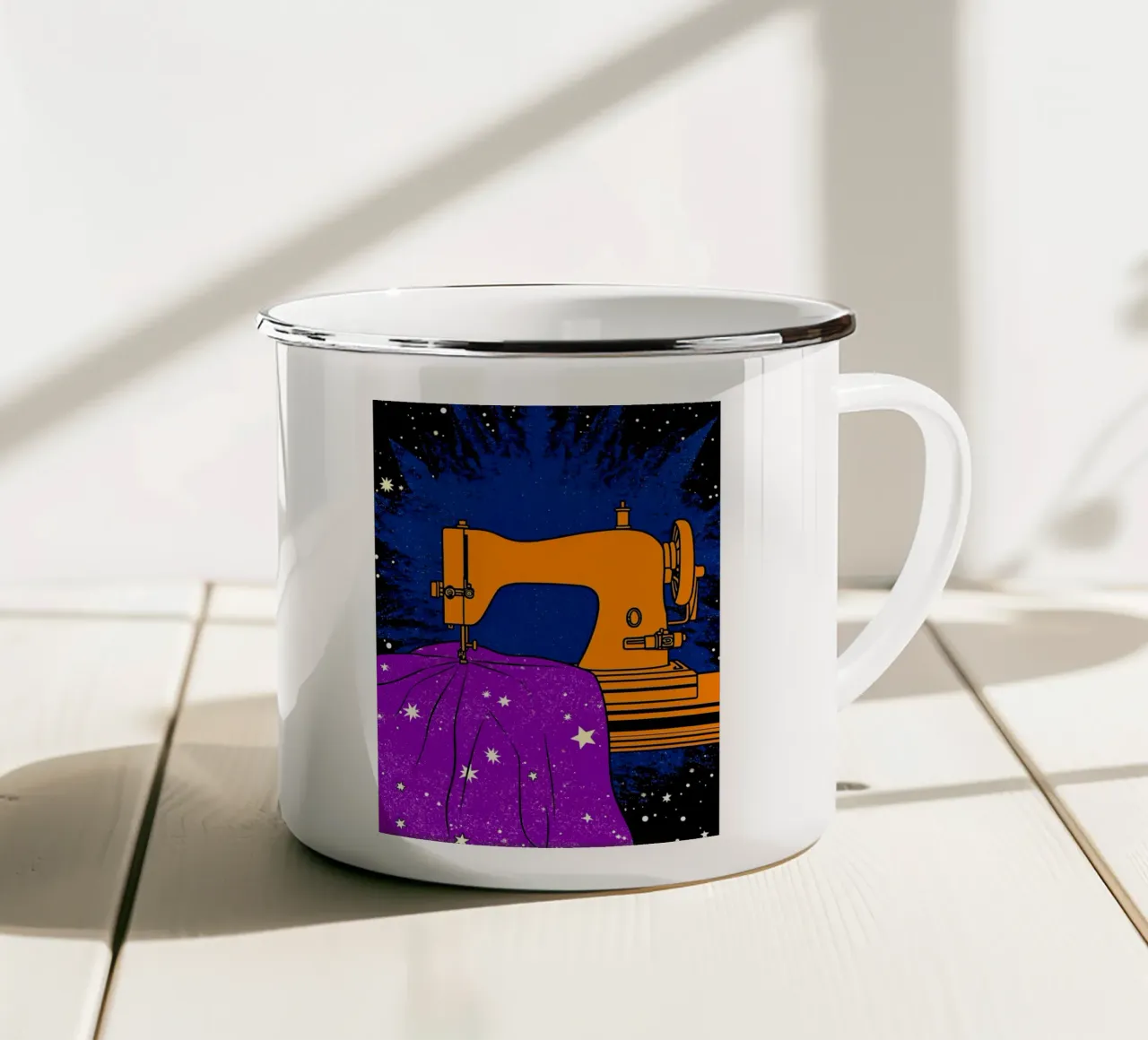 Macchina da cucire - Pop Art tazza in smalto da ColorCrash Gallery