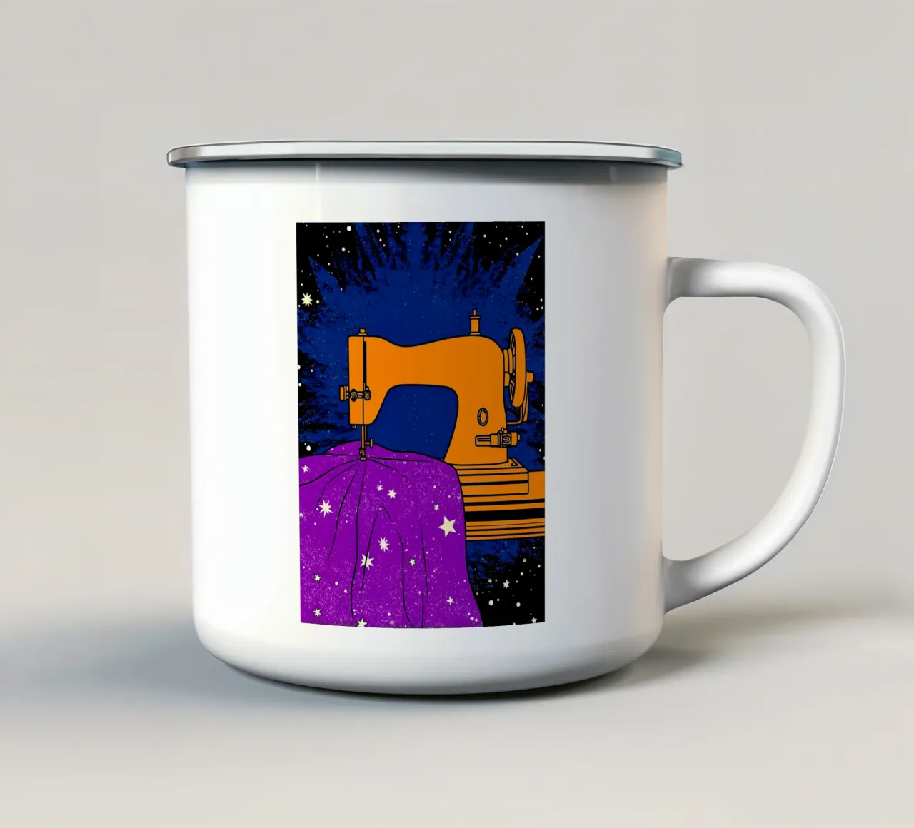 Macchina da cucire - Pop Art tazza in smalto da ColorCrash Gallery