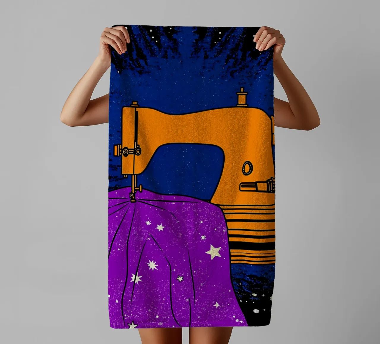 Macchina da cucire - Pop Art asciugamano da bagno da ColorCrash Gallery