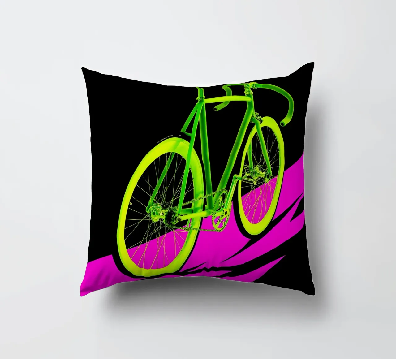 Fahrrad - Pop Art Kissen von ColorCrash Gallery