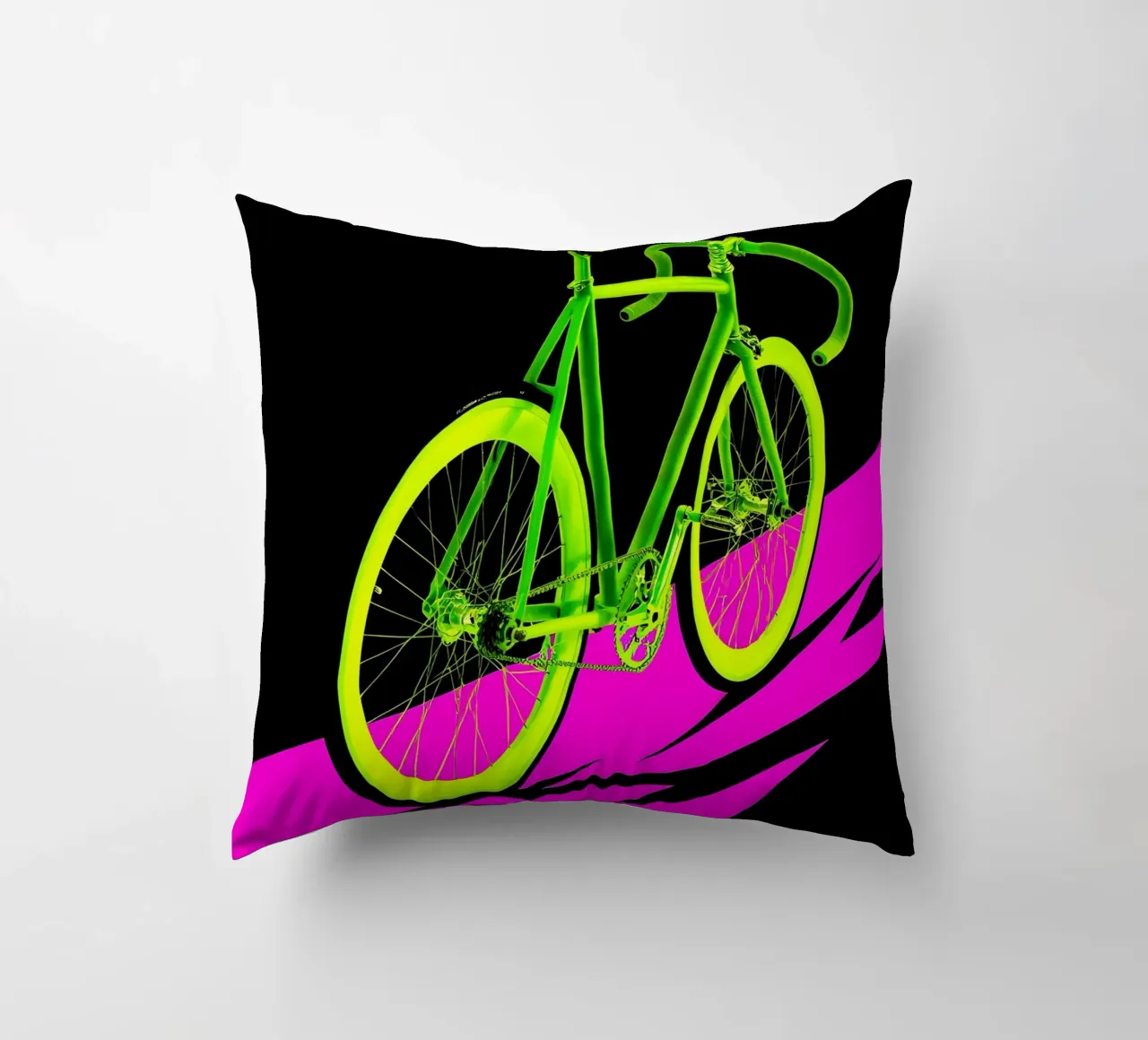 Fahrrad - Pop Art Kissen von ColorCrash Gallery