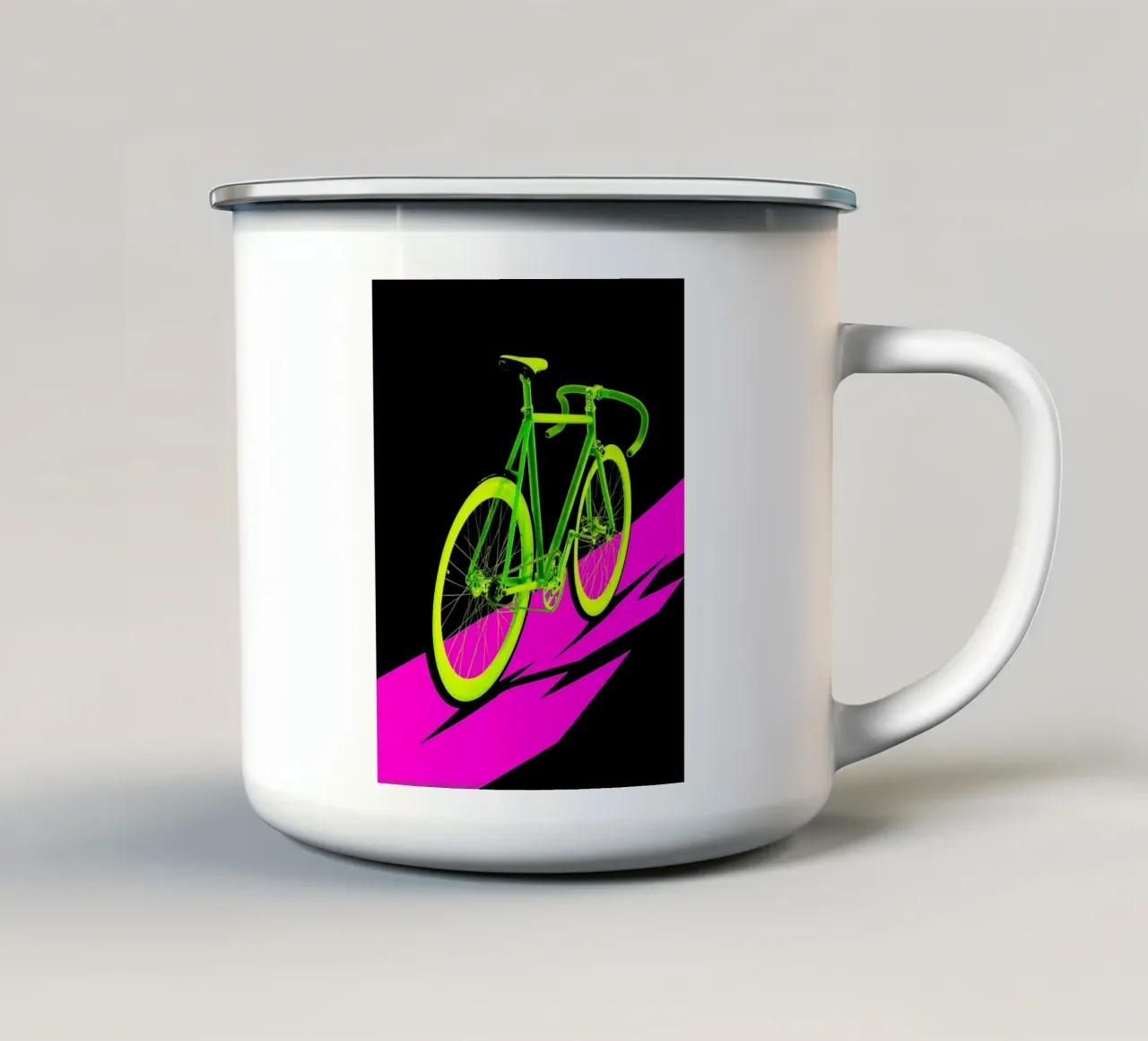 Bicicletta - Pop Art tazza in smalto da ColorCrash Gallery