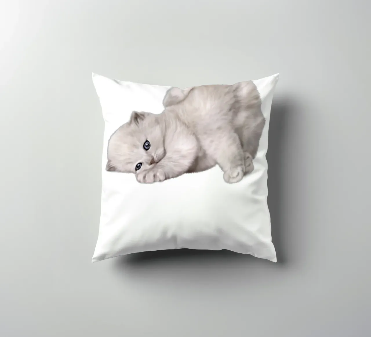 cat decorative cushion by khoailang