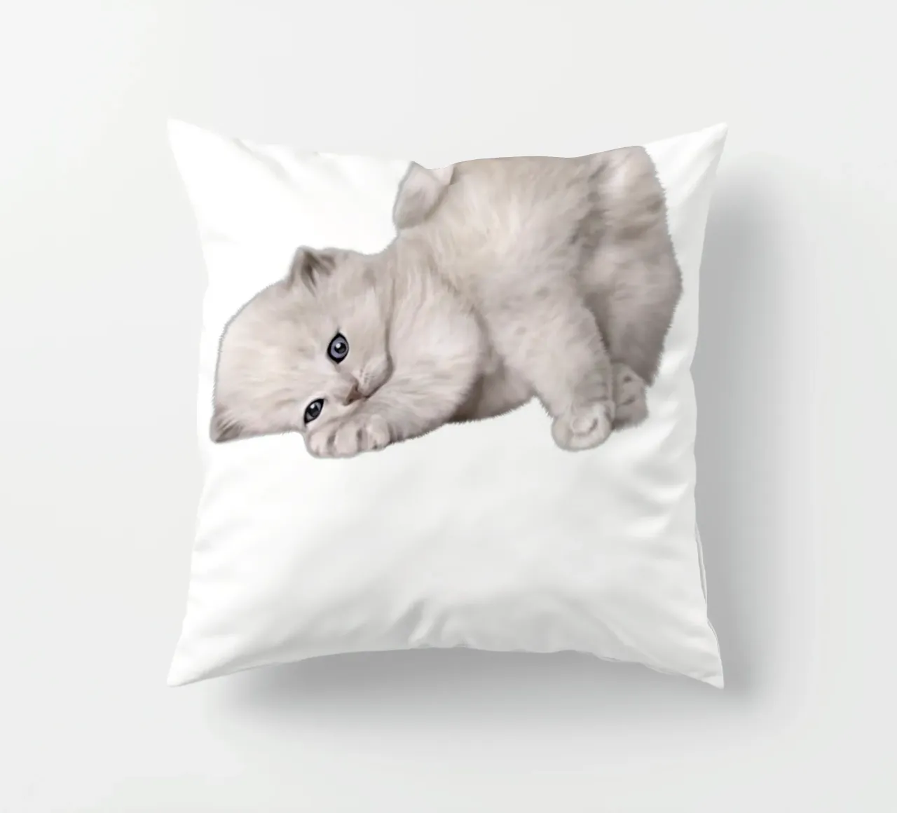 cat decorative cushion by khoailang