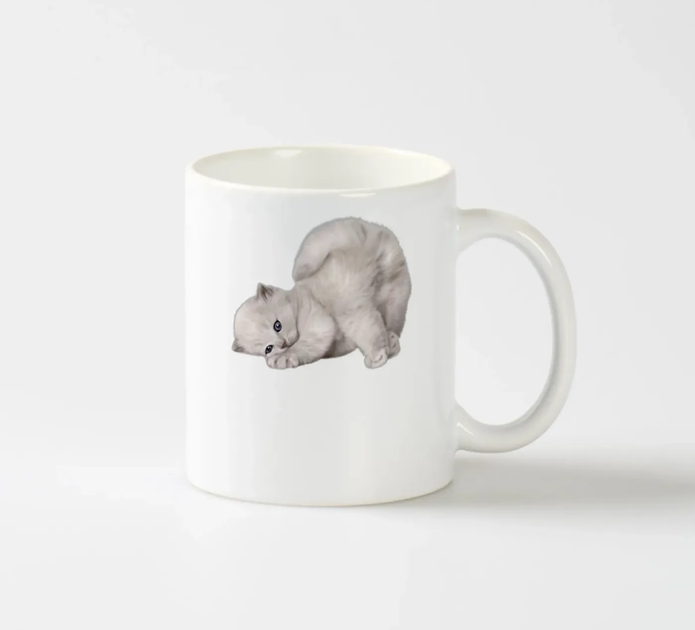 cat ceramic mug by khoailang