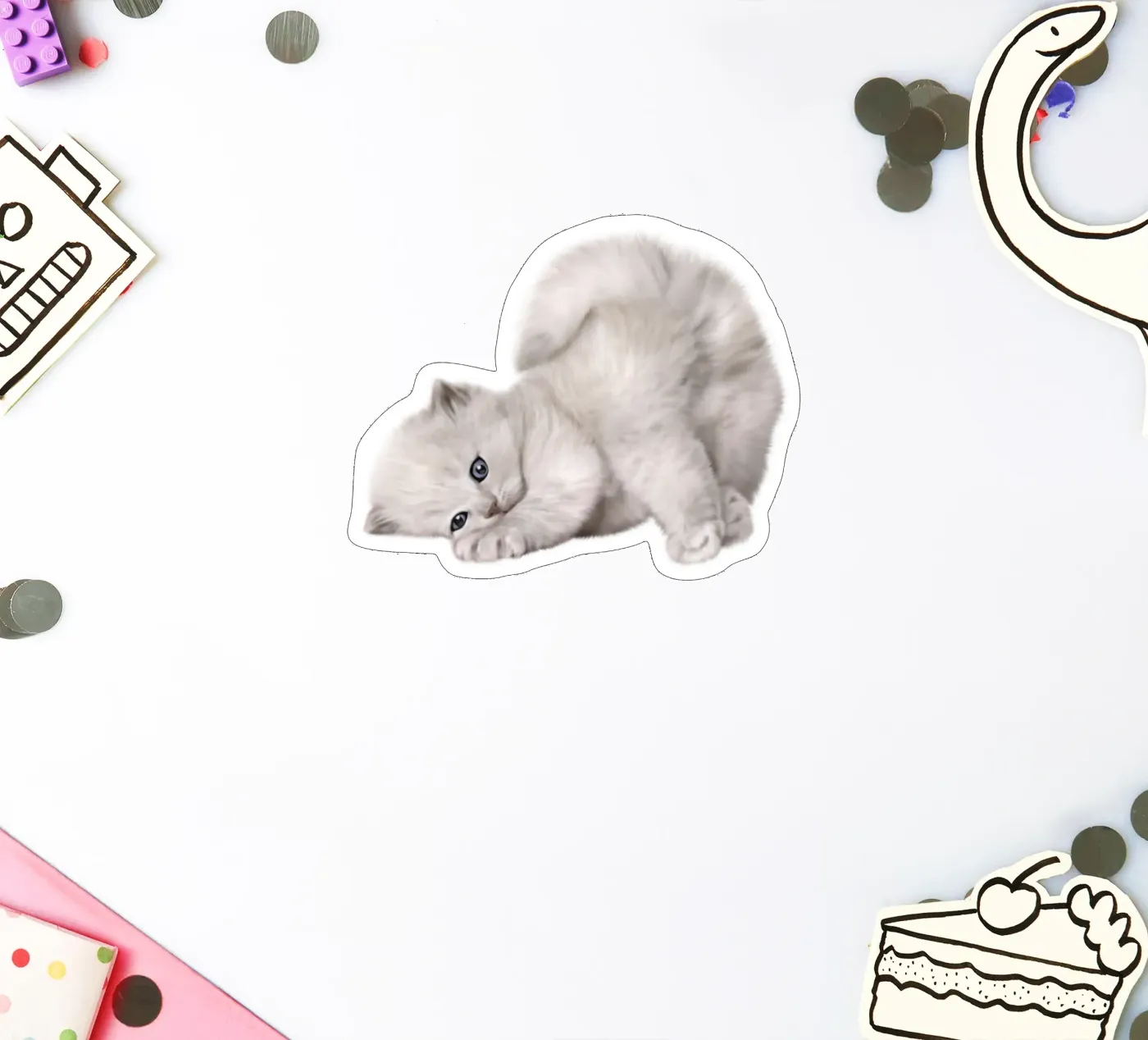 cat sticker by khoailang