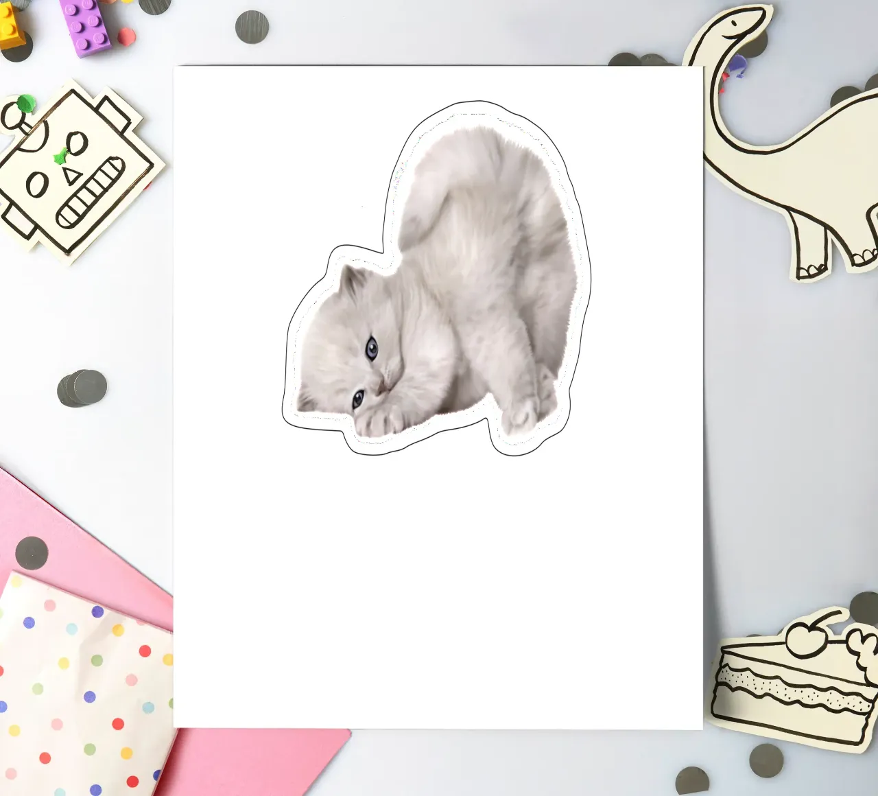 cat sticker sheet by khoailang